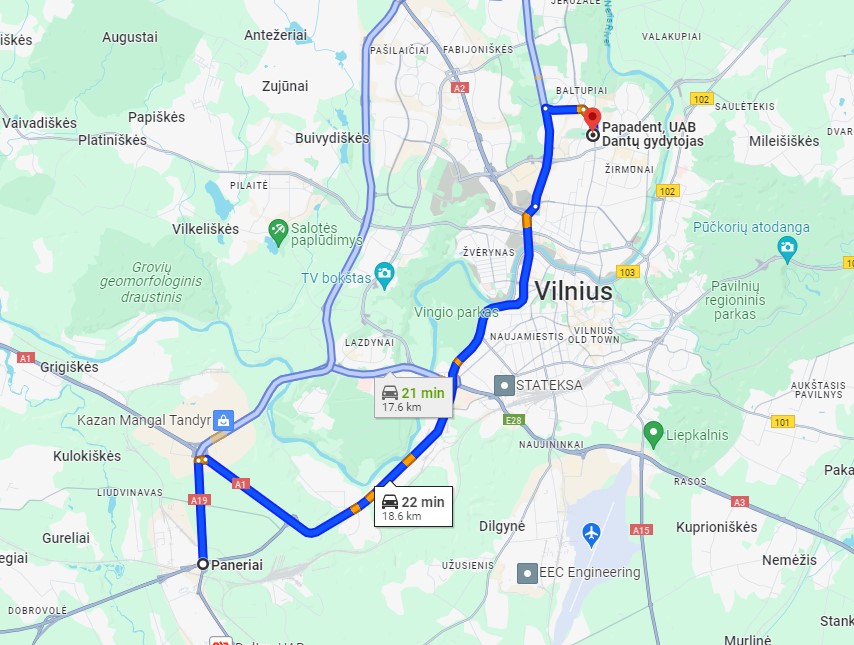 Odontologijos klinika Aukštuosiuose paneriuose